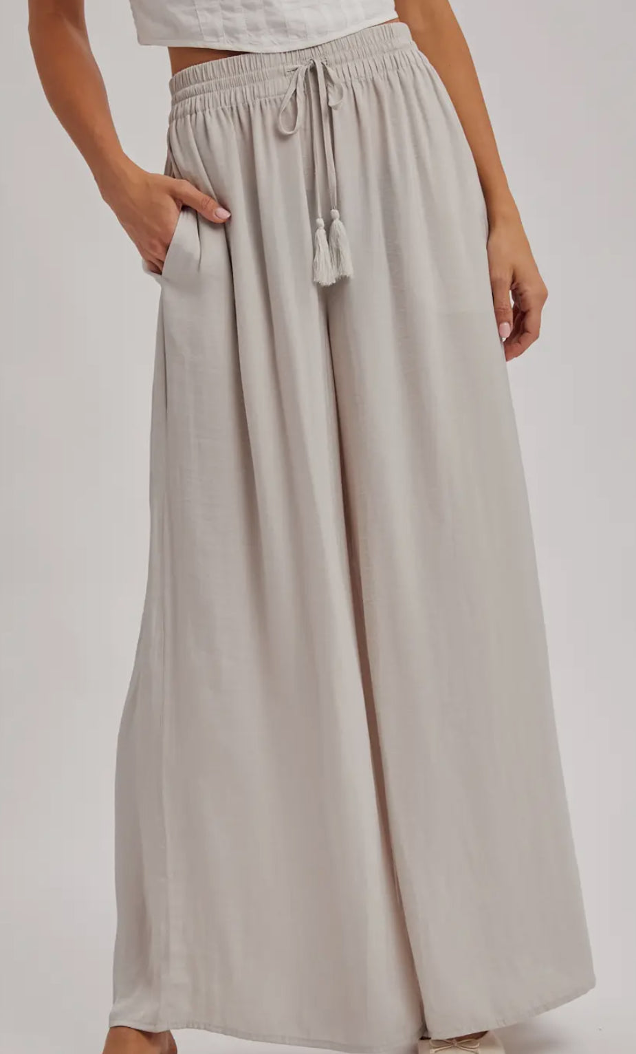 Silky Palazzo Wide Leg Pant
