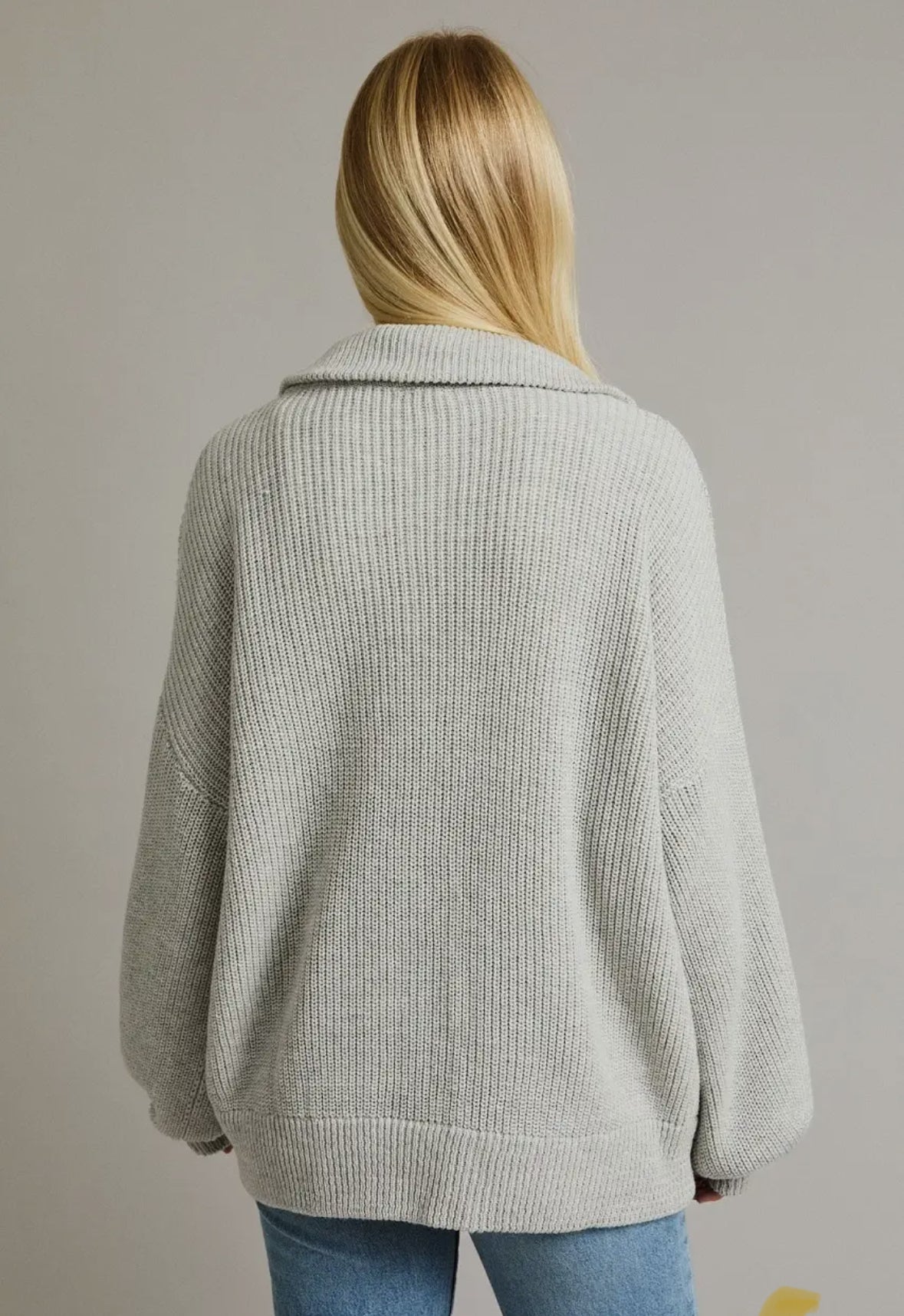 Zip Up Oversized Cardigan